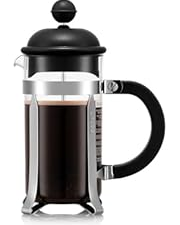 Bodum French Press Caffettiera Black - 350ml / 3 Cup Coffee Maker - Durable Glass & Stainless Steel Filter - BPA-Free Dishwasher Safe Percolator - Cafetiere Made in Portugal