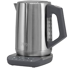 Ninja Perfect Temperature Kettle, 1.7L, with Temperature Control, LED Display, Easy to Use Kettle with Rapid Boil and Temperature Hold, Stainless Steel KT201UK