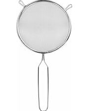 Chef Aid 16cm Long Handled Metal Sieve, Kitchen Essential Tool and Ideal for Straining, draining, Washing and Wide Range of Foods, with a fine mesh for Ease of use