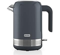 Breville High Gloss Electric Kettle | 1.7L | 3kW Fast Boil | Grey & Stainless Steel [VKT154]