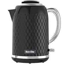 Breville Curve Electric Kettle | 1.7 Litre | 3KW Fast Boil | Black & Chrome [VKT017]