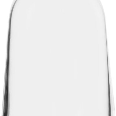 Elements 8 Inch Clear Glass Milk Bottle Vase - Vintage Country Farmhouse Style Decorative Flower Vase for Home Decor, Faux Flowers, Dried Floral Arrangements, 4.5 in Diameter