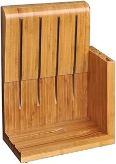 Knife Block Knife Storage Bamboo Magnetic Kitchen Knife Seat Solid Clean and Orderly Tool Storage Knife Block Without Knives