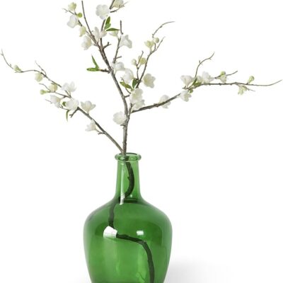 Bfttlity Clear Glass Vase Tall Farmhouse Vase for Branches Glass Vases for Centerpieces in Home Decoration (S-Green)