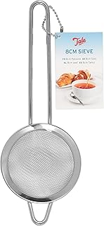 Tala Stainless Steel Sieve, 8 cm Diameter with Fine Mesh, Perfect for Loose Tea, Dusting Cakes and rinsing Single portions of Pulse Beans