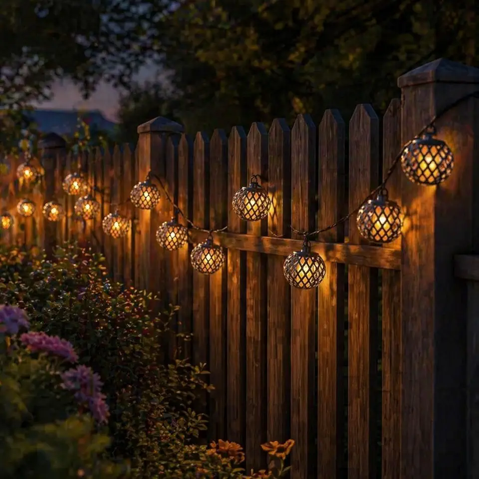 Carbeth Plants Solar Hanging Lanterns Set of 10 with Warm Flickering Bulb - Outdoor Weatherproof LED Garden Lights for Patio, Balcony, Pathways & Decor [Energy Class A+++]