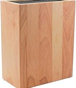 Rockingham Forge Upright Wooden Bamboo Universal Knife Block for up to 20 Knives - Tidy Kitchen Storage Solution for Multiple Knife Types up to 20cm Blade Length